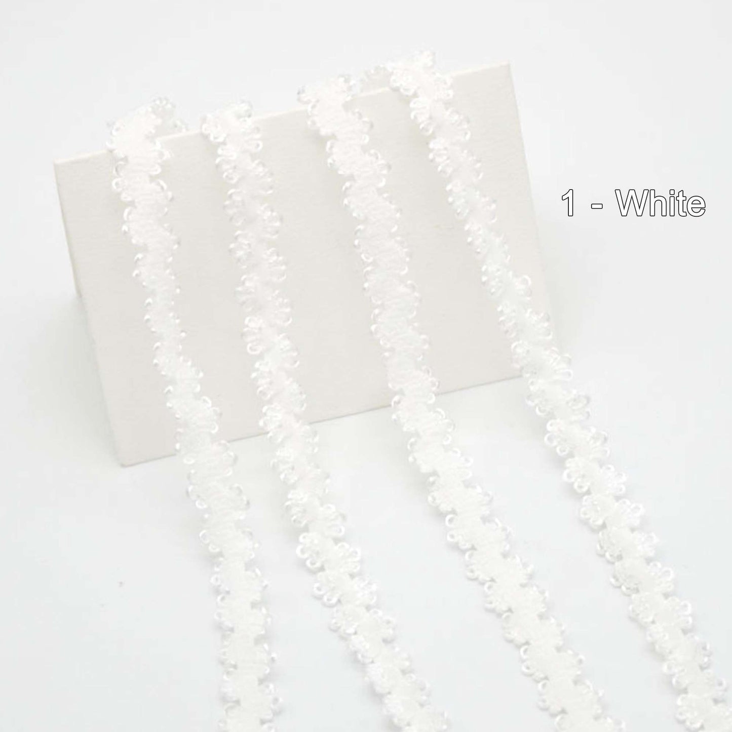 Charm Elastic Trim for Doll Bra White