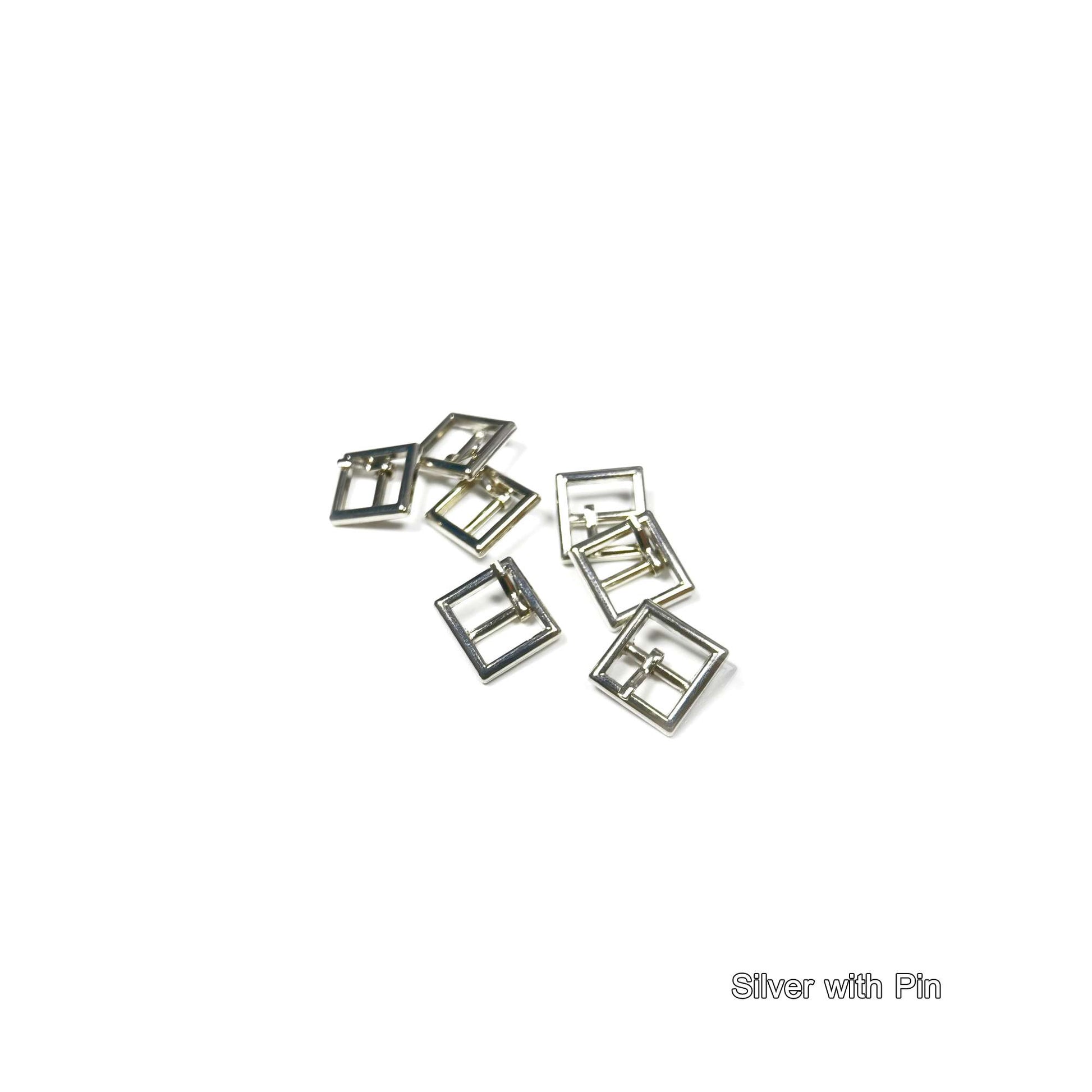 Doll Belt Fastener with Pin Buckle Silver