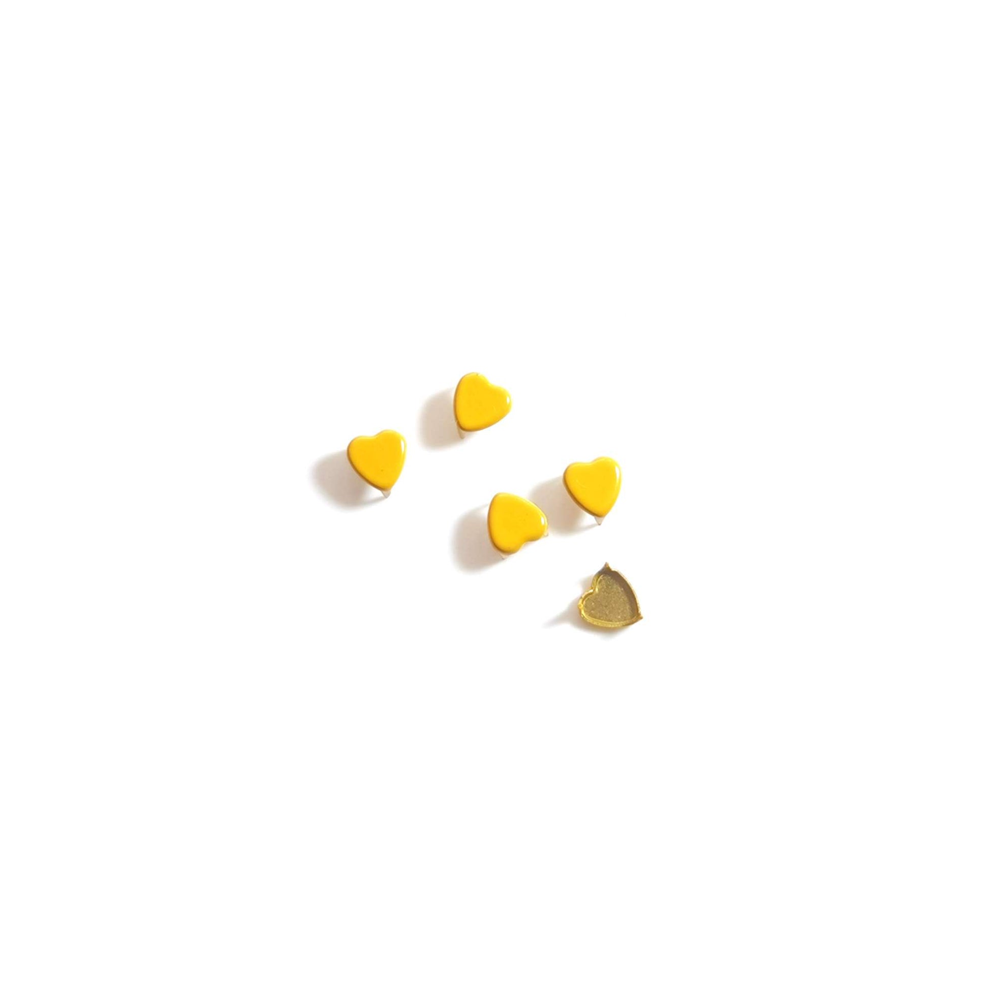 Heart Shape Doll Claw Studs Orange