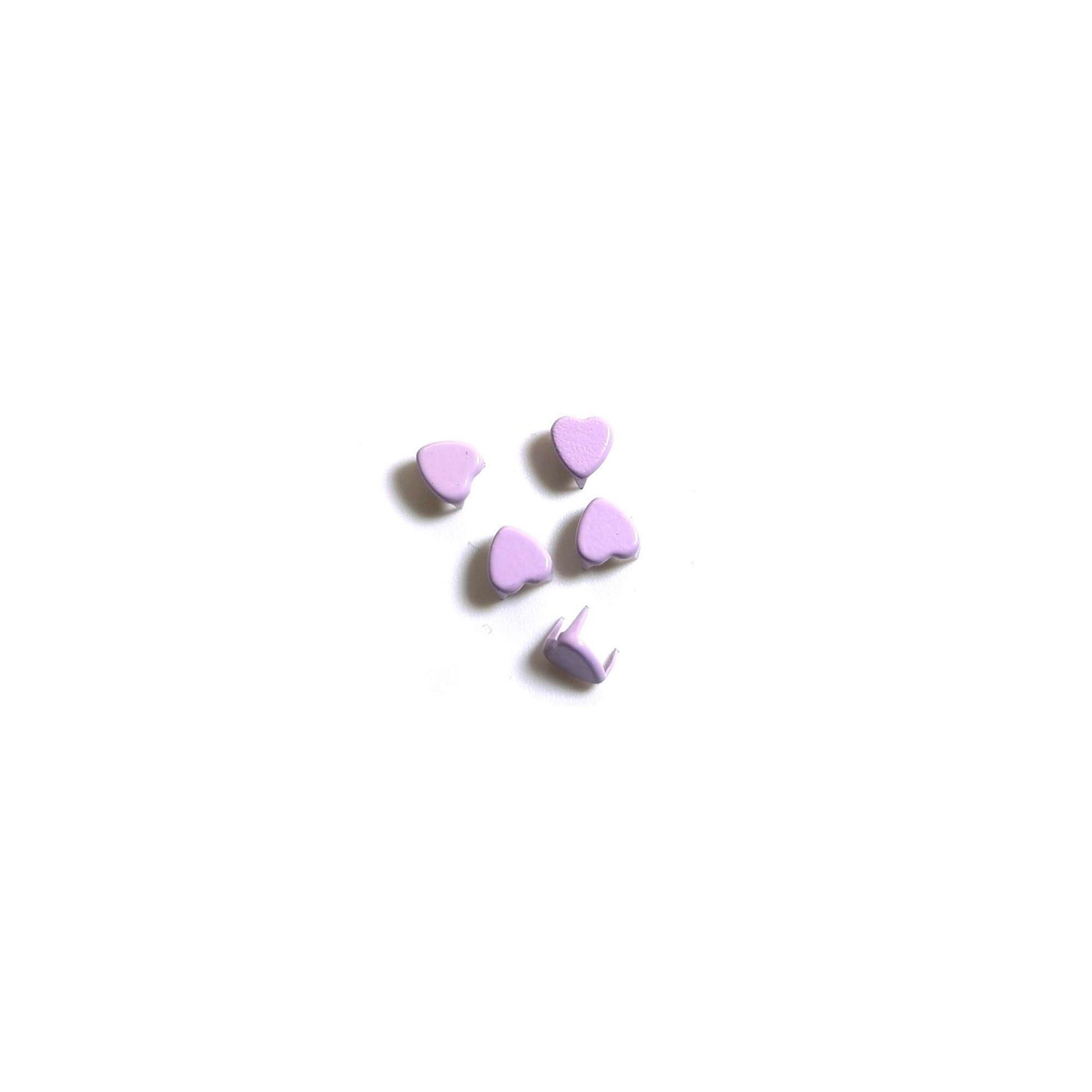 Heart Shape Doll Claw Studs Violet