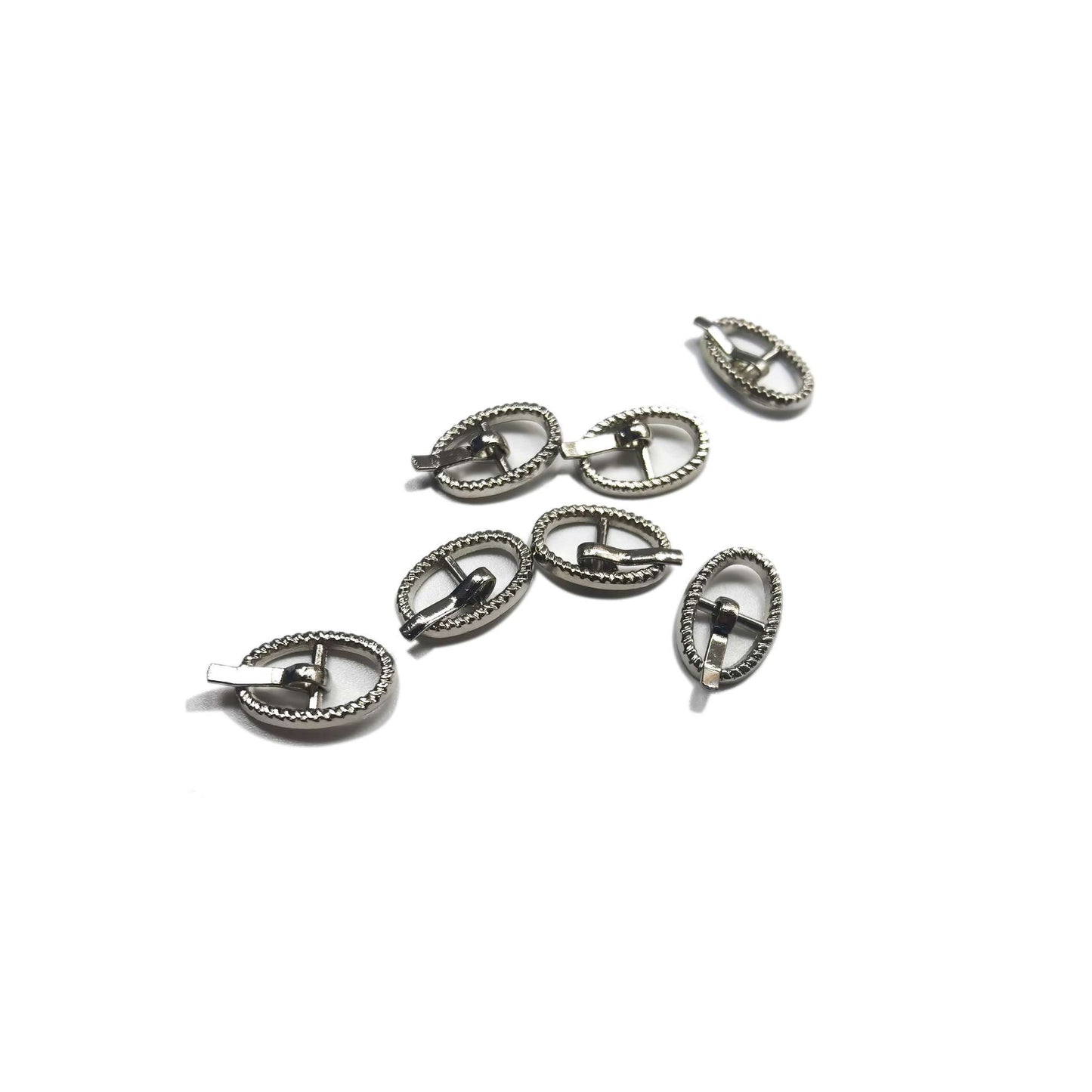 Oval Pin Buckle Silver