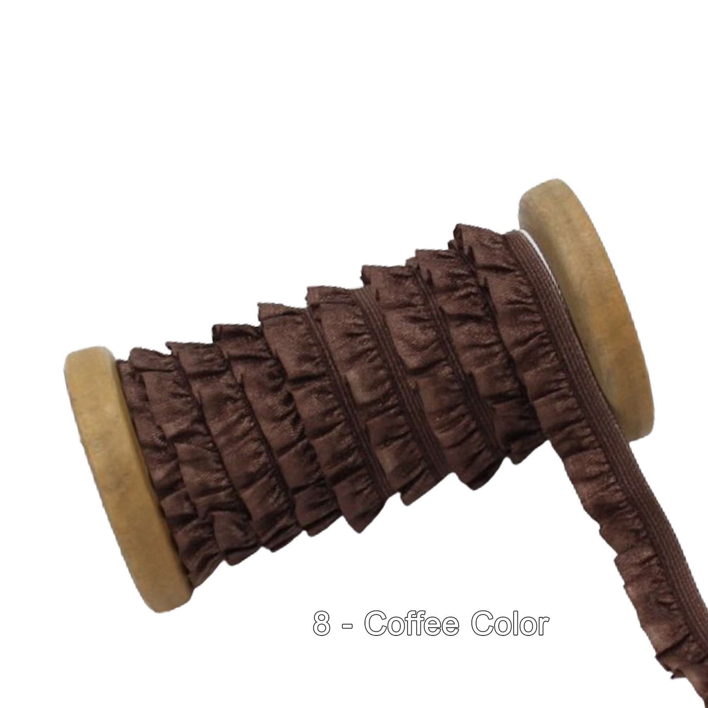 Pleated Elastic Trim Coffee