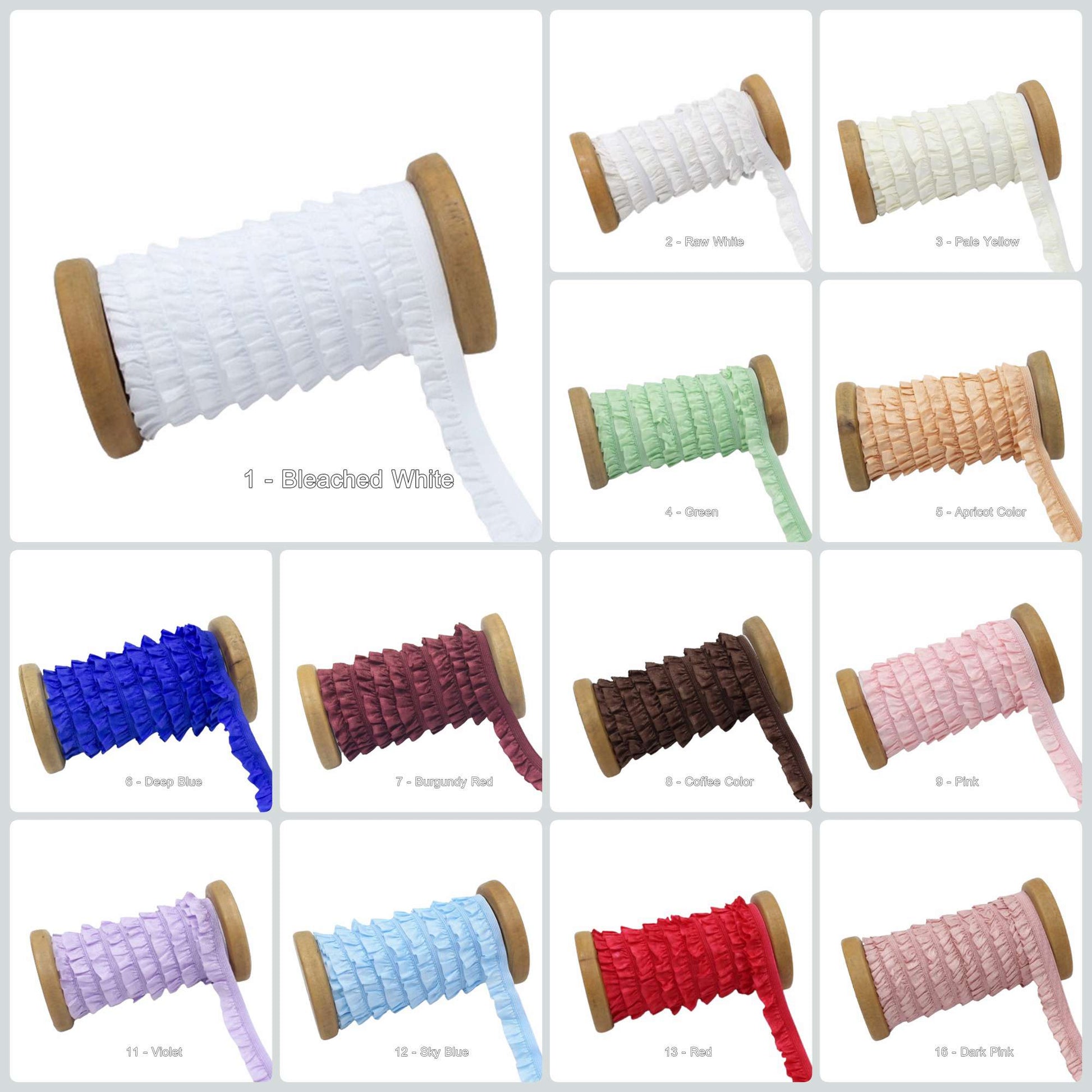 Pleated Elastic Trim for Doll Clothes