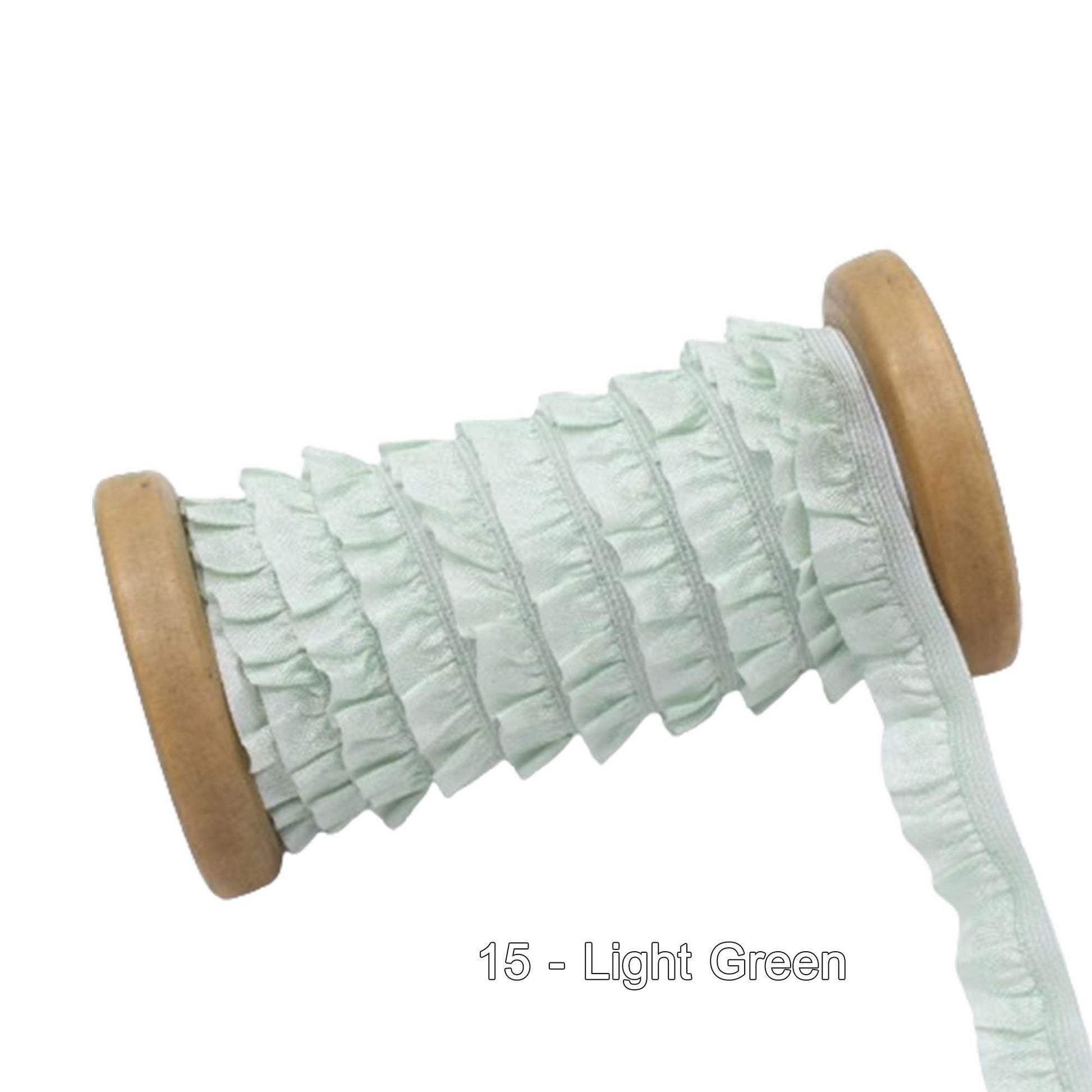 Pleated Elastic Trim Light Green