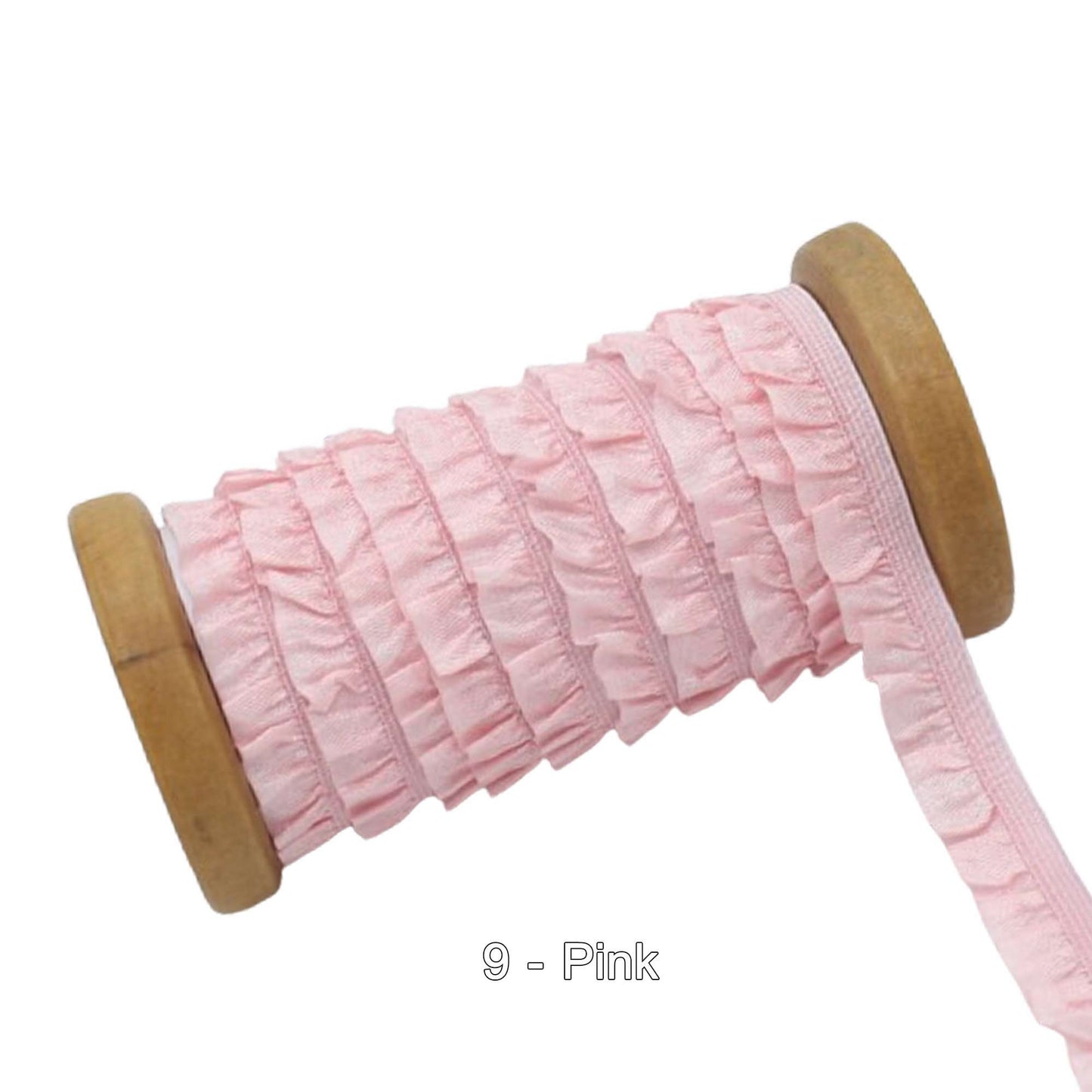 Pleated Elastic Trim Pink