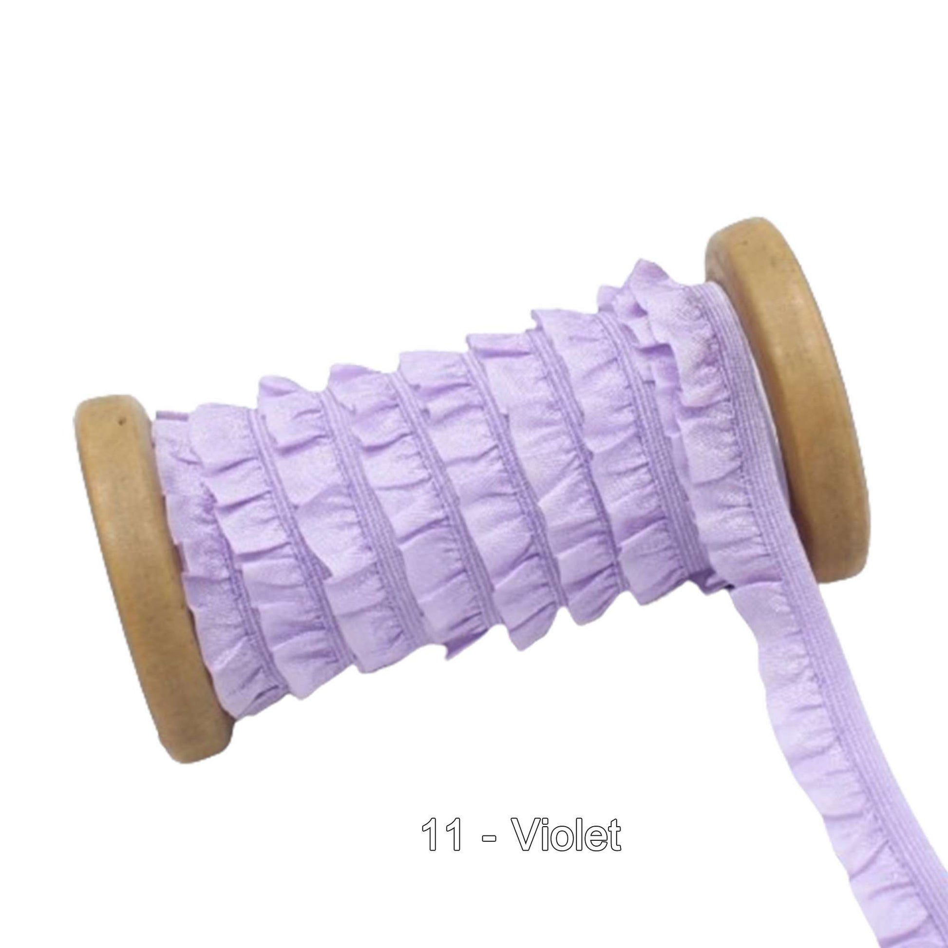 Pleated Elastic Trim Violet