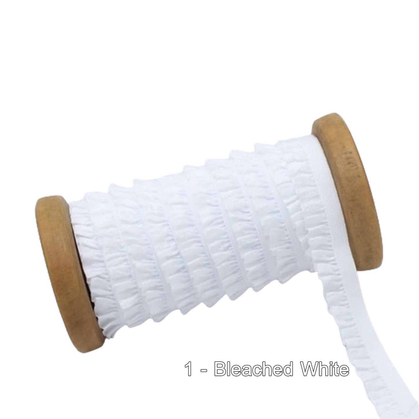 Pleated Elastic Trim White