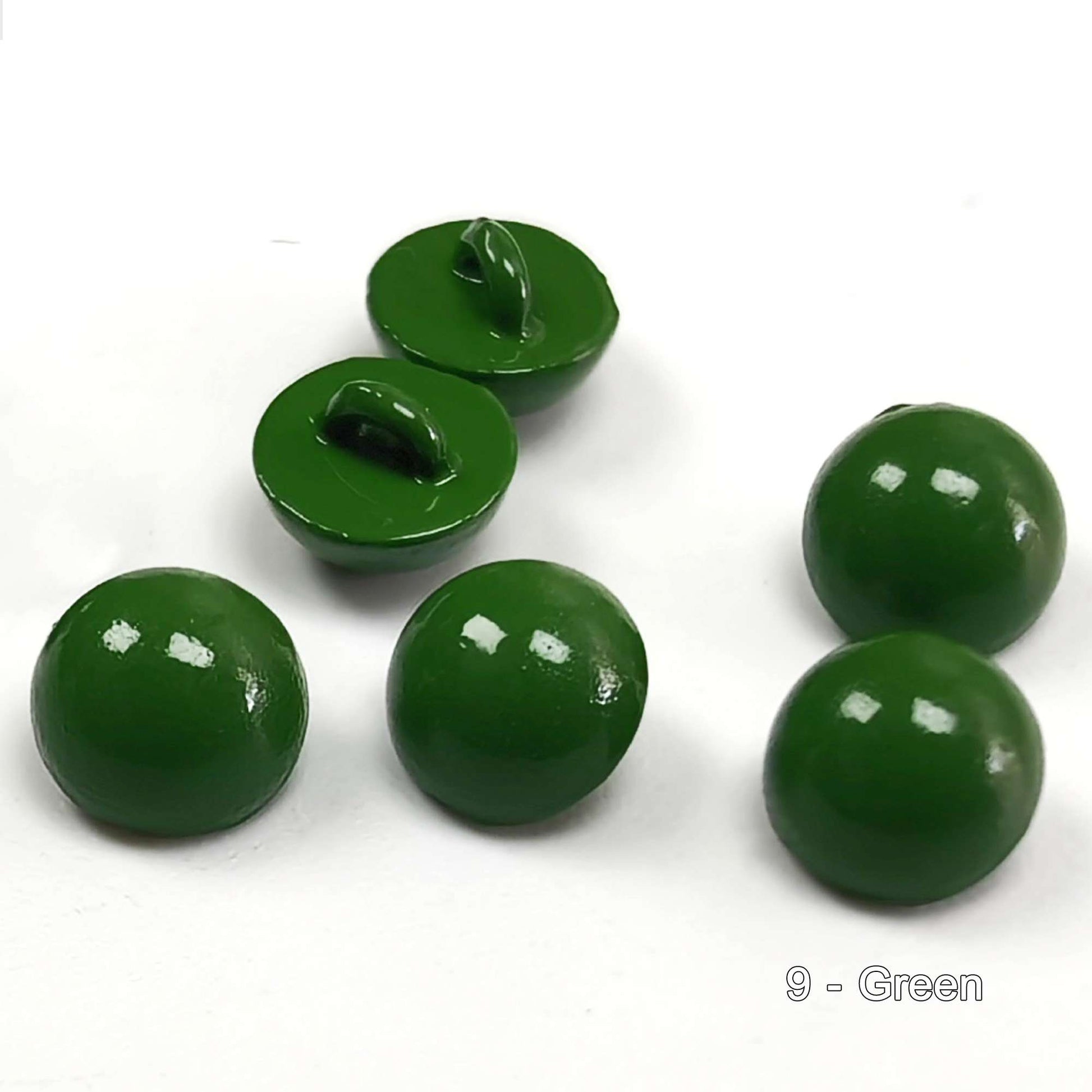 Tiny Round Shank Buttons for Doll Green