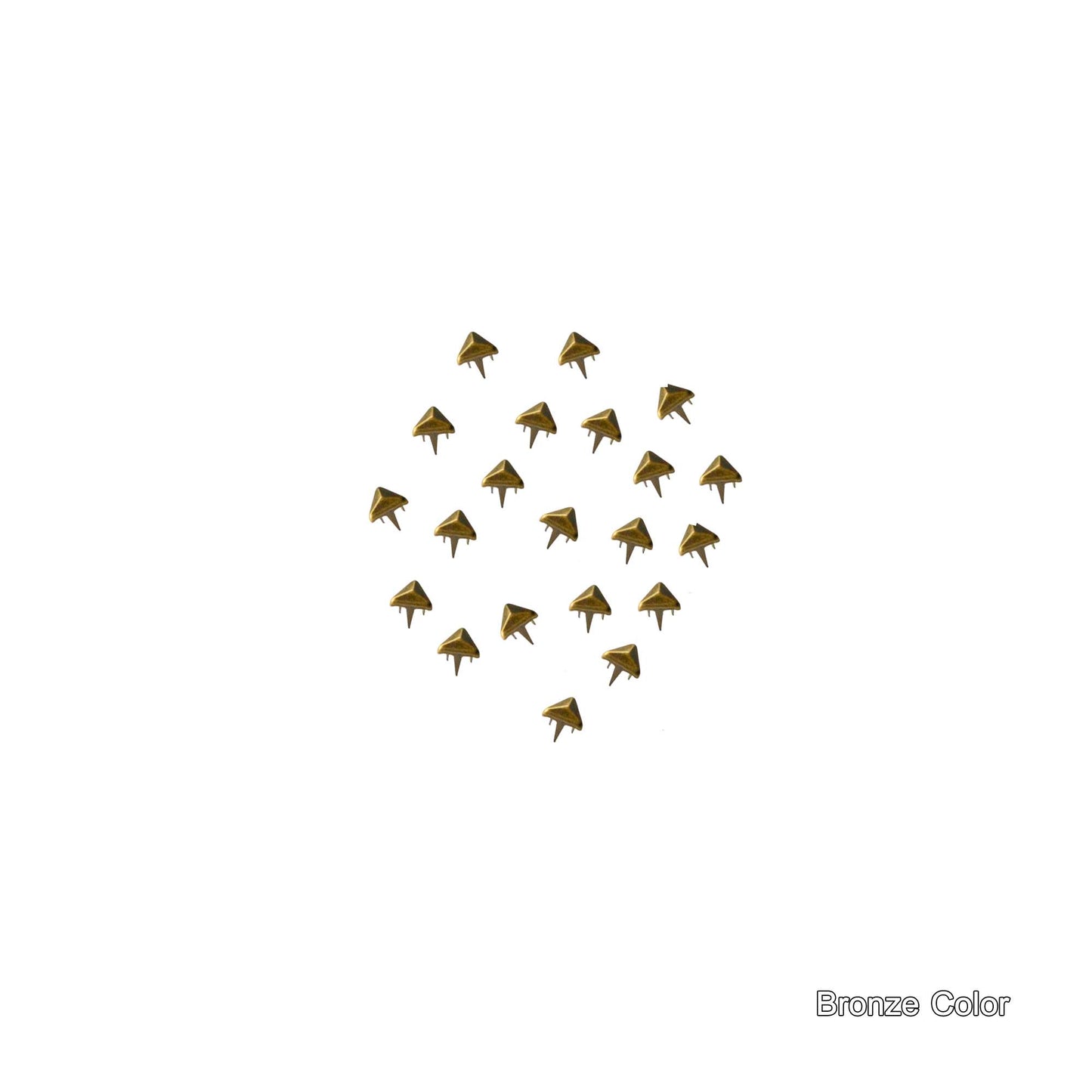 Triangle Claw Rivets Studs for Doll Bronze