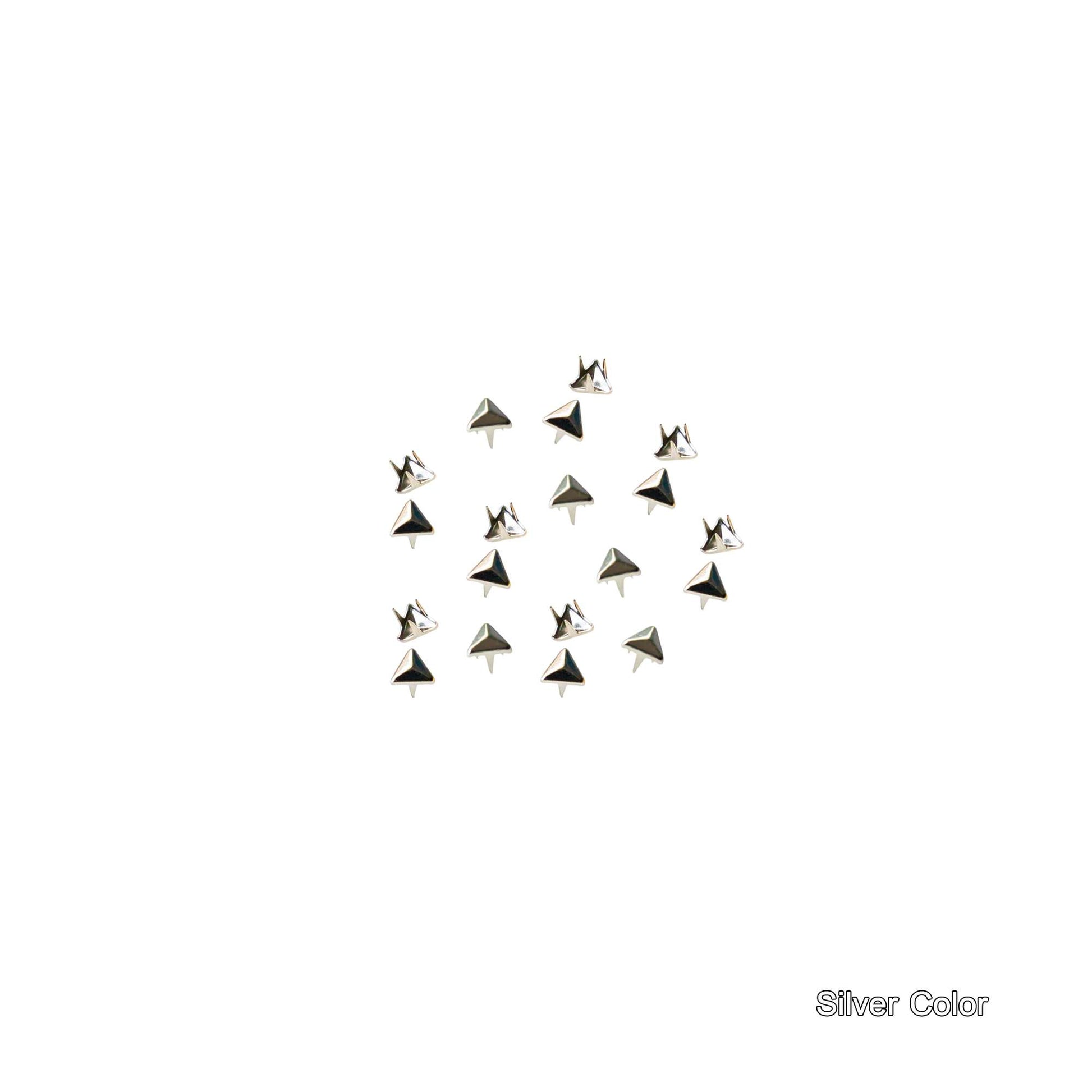 Triangle Claw Rivets Studs for Doll Silver